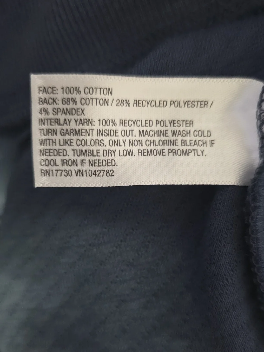 Goodfellow & Co Men's Slate Blue Quilted Mock Neck Four Button Sweatshirt